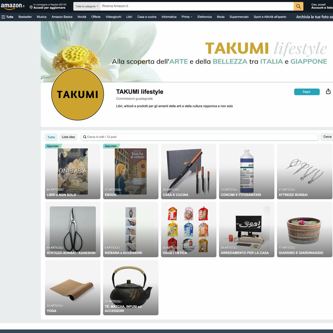 TAKUMI lifestyle - Amazon vetrina